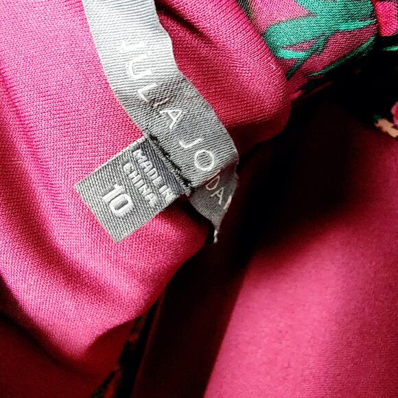 NEW Julia Jordan Ruffle Mockneck Floral Flutter Sleeve Floral Midi Dress - Picture 13 of 13